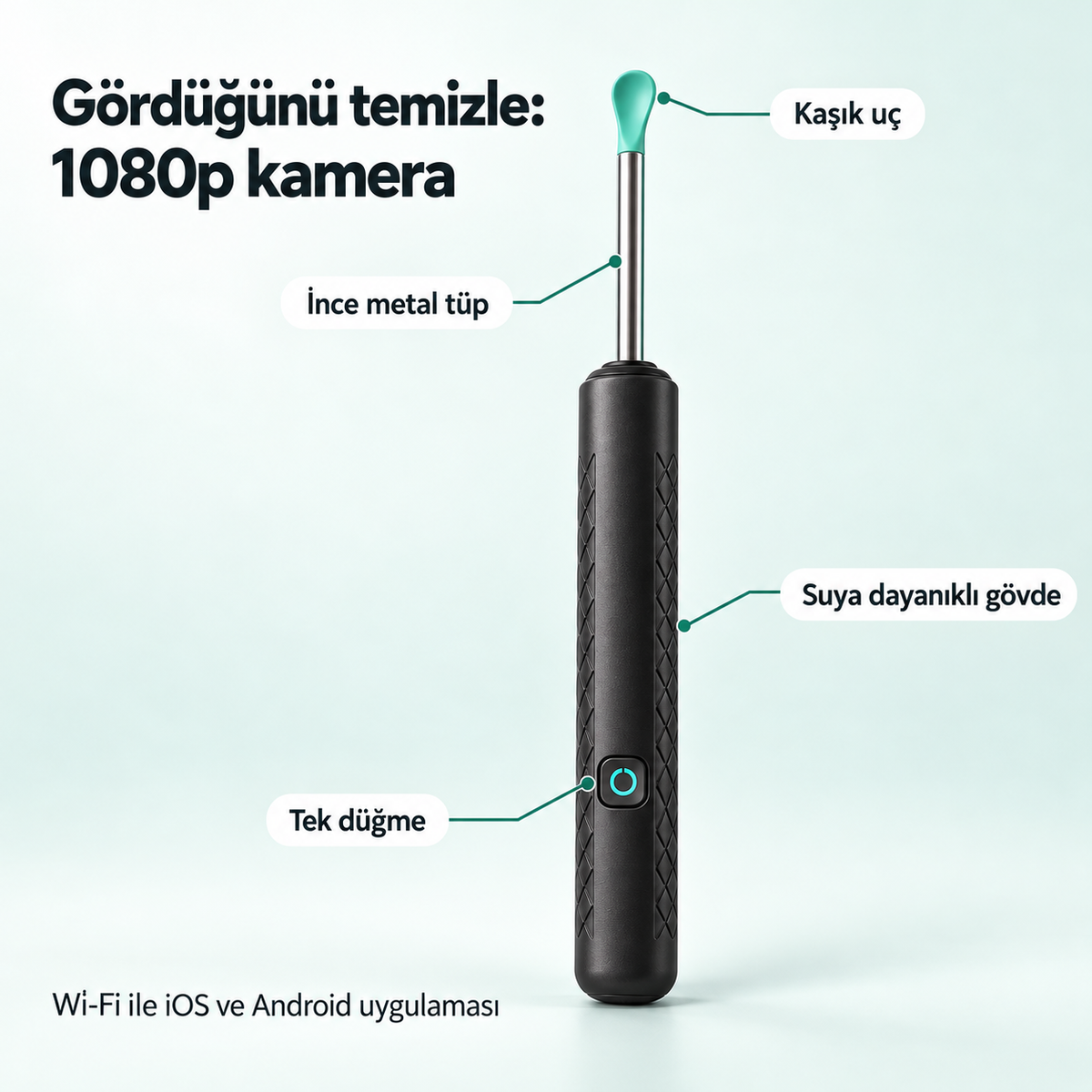 Kameralı kulak temizleyici